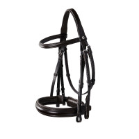 Bridão Evolution em Couro sem Rédeas Duplas Equestro Preto