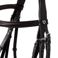 Bridão Evolution em Couro sem Rédeas Duplas Equestro Preto