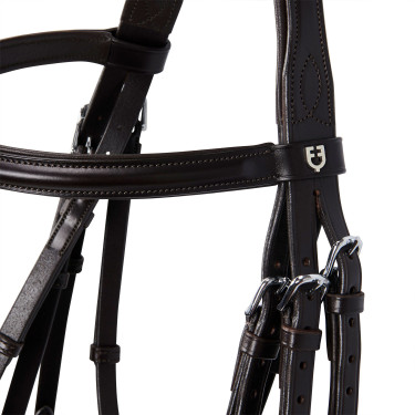 Bridão Evolution em Couro sem Rédeas Duplas Equestro Preto
