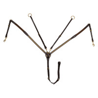 Peitoral de Couro com Clincher de Latão Supreme Castanho