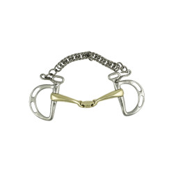 Mors Inox com Azeitona Pro Bits com corrente Umbria Equitazione