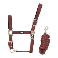 Cabresto de Nylon com Reforço de Couro e Corda Trançada Supreme Bordéus Bordô Cabresto de Nylon com Reforço de Couro e Corda Trançada Supreme Bordéus Bordô