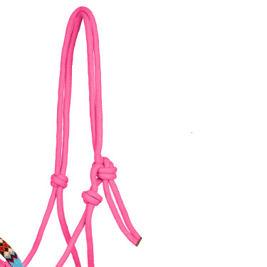 Cabezada etológica Perlé com corda Pool's Rosa quente