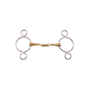 Mors Pessoa 3 Anéis com Dupla Articulação 16 mm Umbria Equitazione Mors Pessoa 3 Anéis com Dupla Articulação 16 mm Umbria Equitazione