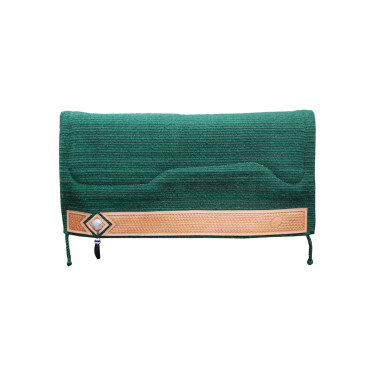 Manta de Sela Western Show Alpaca com Gravação Barbwire Pool's Verde caçador