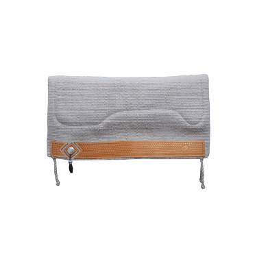 Manta de Sela Western Show Alpaca com Gravação Barbwire Pool's Canela Castanho