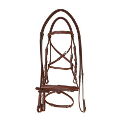 Bridão Supreme com Costura Contrastante e Rédeas Supreme Castanho Bridão Supreme com Costura Contrastante e Rédeas Supreme Castanho