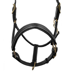 Cabezada de Couro Triple Supreme Preto