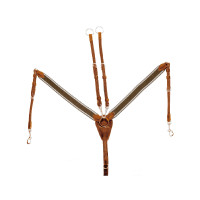 Peitoral de caça duplo em couro UKE Supreme Conhaque Castanho