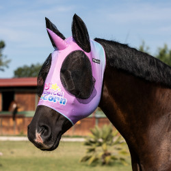 Máscara Anti-Moscas em Lycra com Protetor de Orelhas e Estampa de Unicórnio Pro-Tech