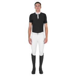 Polo de competição Masculino de Manga Curta com Botões Equestro Polo de competição Masculino de Manga Curta com Botões Equestro