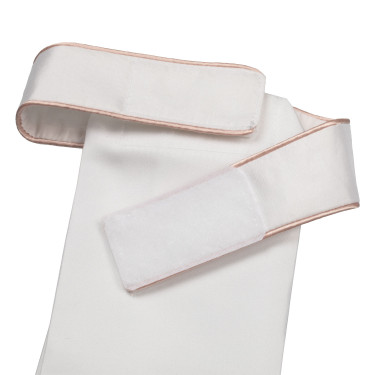 Gravata de dressage com logotipo de strass Equestro Branco / rosa camafeu