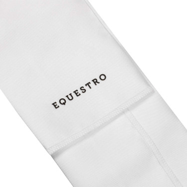 Gravata de dressage com logotipo de strass Equestro Branco / rosa camafeu