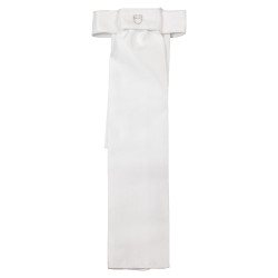 Gravata de dressage com logotipo de strass Equestro Branco / branco