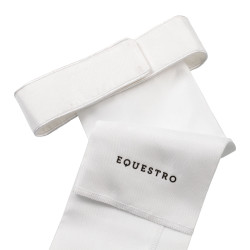 Gravata de dressage com logotipo de strass Equestro Branco / branco