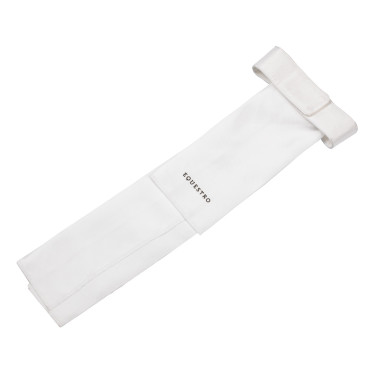 Gravata de dressage com logotipo de strass Equestro Branco / branco