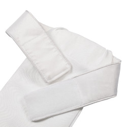 Gravata de dressage com logotipo de strass Equestro Branco / branco