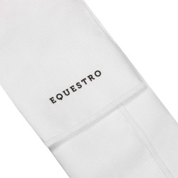 Gravata de dressage com logotipo de strass Equestro Branco / branco