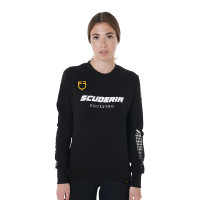 Camisola Gola Redonda Feminina Scuderia Equestro Equestro Preto