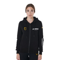 Moletom com Capuz e Zíper Feminino Scuderia Equestro Equestro Preto