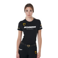 T-shirt Feminino Scuderia Equestro em Algodão Equestro Preto