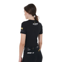 T-shirt Feminino Scuderia Equestro em Algodão Equestro Preto