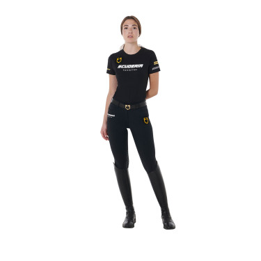 T-shirt Feminino Scuderia Equestro em Algodão Equestro Preto