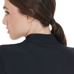 Polo Técnico de Treinamento Feminino de Manga Longa Equestro Preto