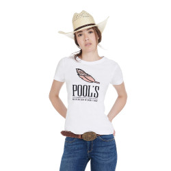 T-shirt Feminino Slim Fit com Pena Pool's