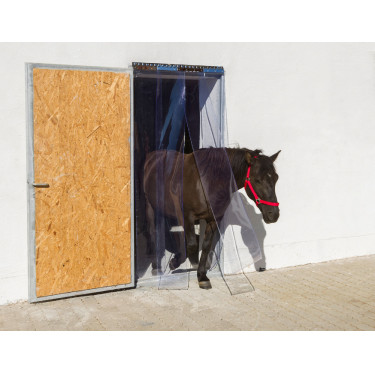Conjunto de cortinas de tiras de PVC 30 x 225 cm x 3 mm Conjunto de cortinas de tiras de PVC 30 x 225 cm x 3 mm
