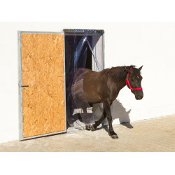 Conjunto de cortinas de tiras de PVC 30 x 225 cm x 3 mm Conjunto de cortinas de tiras de PVC 30 x 225 cm x 3 mm