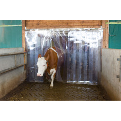 Conjunto de cortinas de tiras de PVC 30 x 225 cm x 3 mm Conjunto de cortinas de tiras de PVC 30 x 225 cm x 3 mm