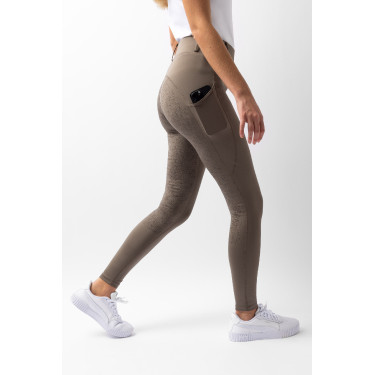 Legging de aderência total Horze Dea feminino Castanho morel