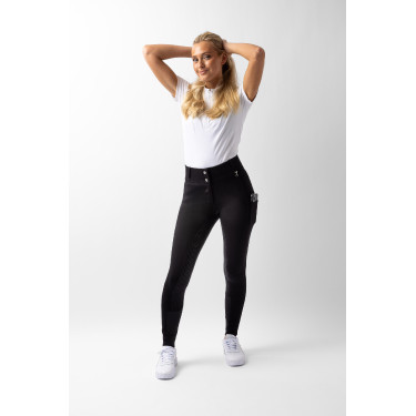 Calça com grip integral para todas as estações Horze Mira Preto