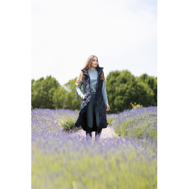 Colete acolchoado longo sem mangas Gem B Vertigo Beleza negra Preto Colete acolchoado longo sem mangas Gem B Vertigo Beleza negra Preto