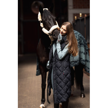 Colete acolchoado longo sem mangas Gem B Vertigo Beleza negra Preto Colete acolchoado longo sem mangas Gem B Vertigo Beleza negra Preto