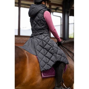 Colete acolchoado longo sem mangas Gem B Vertigo Beleza negra Preto Colete acolchoado longo sem mangas Gem B Vertigo Beleza negra Preto