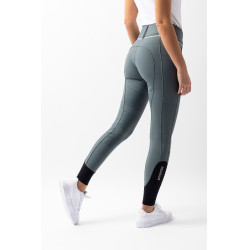Calça de equitação de inverno Elea grip integral B Vertigo Verde alecrim Cinzento