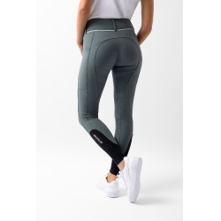 Calça de equitação de inverno Elea grip integral B Vertigo Verde alecrim Cinzento