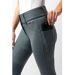 Calça de equitação de inverno Elea grip integral B Vertigo Verde alecrim Cinzento