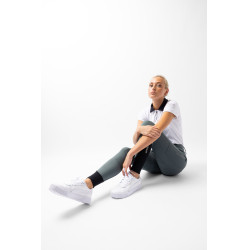 Calça de equitação de inverno Elea grip integral B Vertigo Verde alecrim Cinzento