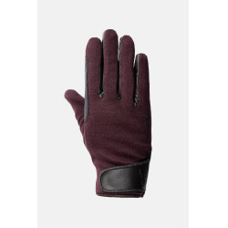 Luvas de equitação para todas as estações Young Rider Perla Horze Fudge / castanho bordô Bord&amp;ocirc;