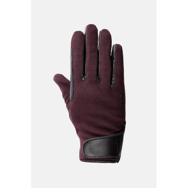 Luvas de equitação para todas as estações Young Rider Perla Horze Fudge / castanho bordô Bord&amp;ocirc;