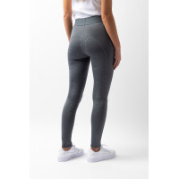 Legging Horze Maia com grip integral feminino com bolso para celular Azul tempestade