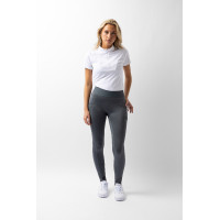 Legging Horze Maia com grip integral feminino com bolso para celular Azul tempestade