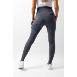 Calças Horze Mira com joelheiras grip Azul tempestade