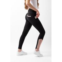 Calça Horze de cintura alta Young Rider Alena feminina Beleza negra Preto Calça Horze de cintura alta Young Rider Alena feminina Beleza negra Preto