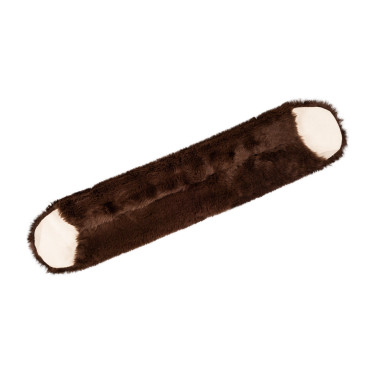 Protetor de barrigueira western em pele de carneiro sintética Burioni Castanho