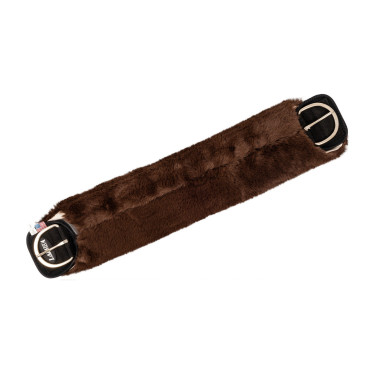 Protetor de barrigueira western em pele de carneiro sintética Burioni Castanho