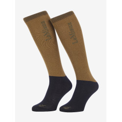 Meias de concurso LeMieux 2 pares Gengibre Castanho